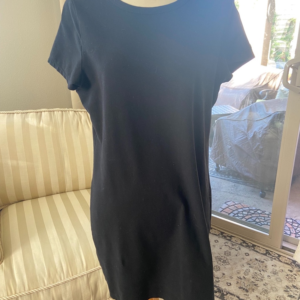 CK Black Knit T-Shirt Dress
